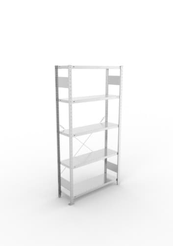 META System-Steckregal CLIP, Höhe x Breite x Tiefe 2000 x 1056 x 336 mm, 5 Böden