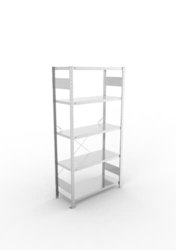 META System-Steckregal CLIP, Höhe x Breite x Tiefe 2000 x 1056 x 436 mm, 5 Böden