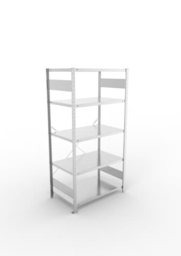 META System-Steckregal CLIP, Höhe x Breite x Tiefe 2000 x 1056 x 636 mm, 5 Böden