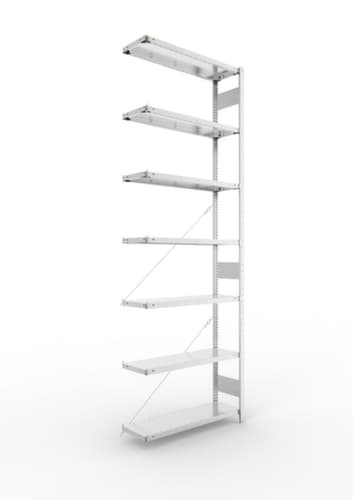 META System-Steckregal CLIP Anbaufeld, Höhe x Breite x Tiefe 3000 x 1006 x 336 mm, 7 Böden