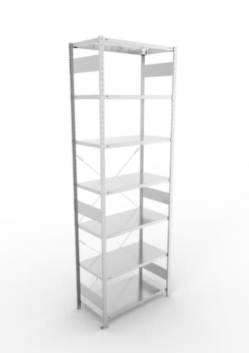 META System-Steckregal CLIP, Höhe x Breite x Tiefe 3000 x 1056 x 536 mm, 7 Böden