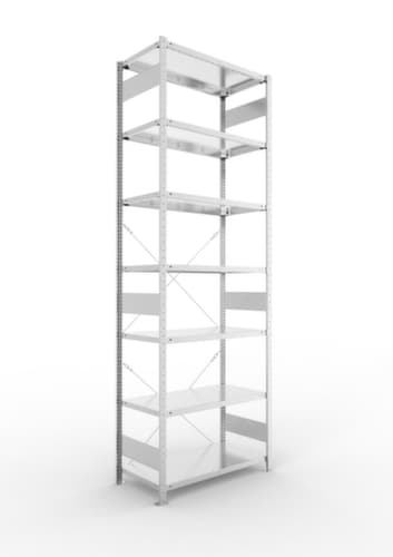 META System-Steckregal CLIP, Höhe x Breite x Tiefe 3000 x 1056 x 536 mm, 7 Böden