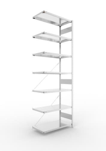 META System-Steckregal CLIP Anbaufeld, Höhe x Breite x Tiefe 3000 x 1006 x 536 mm, 7 Böden