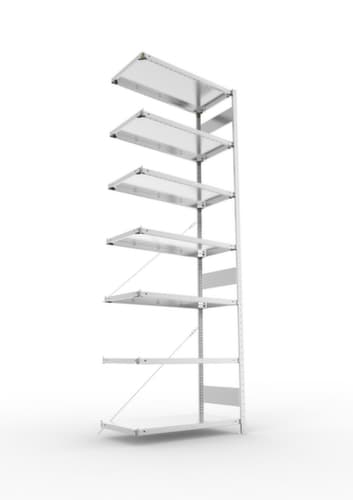 META System-Steckregal CLIP Anbaufeld, Höhe x Breite x Tiefe 3000 x 1006 x 536 mm, 7 Böden