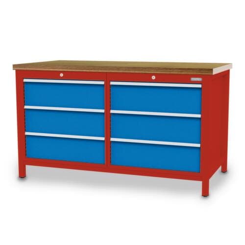 Bedrunka + Hirth Werkbank, 6 Schubladen