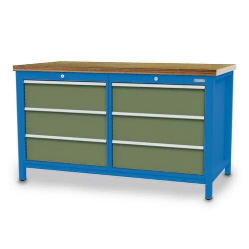 Bedrunka + Hirth Werkbank, 6 Schubladen