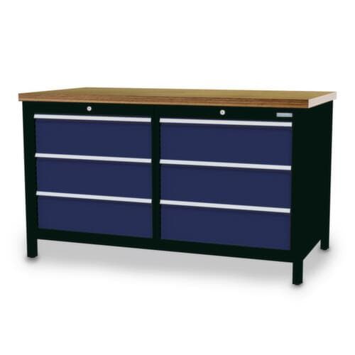 Bedrunka + Hirth Werkbank, 6 Schubladen