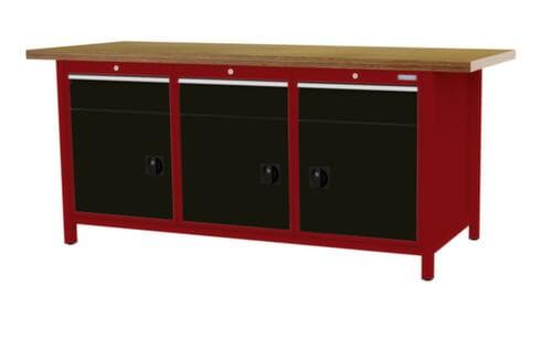 Bedrunka + Hirth Werkbank, 3 Schubladen, 3 Schränke