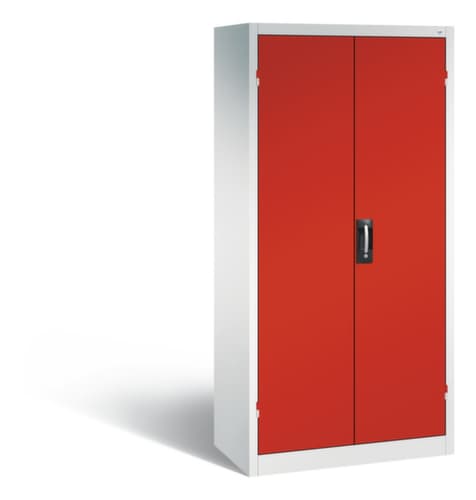 C+P Akkuladeschrank ERGO, RAL7035 Lichtgrau/RAL3000 Feuerrot