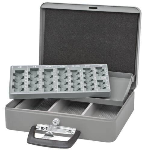 WEDO Geldzählkassette STANDARD, 3 Scheinfächer, 8 Münzfächer, Zylinderschloss