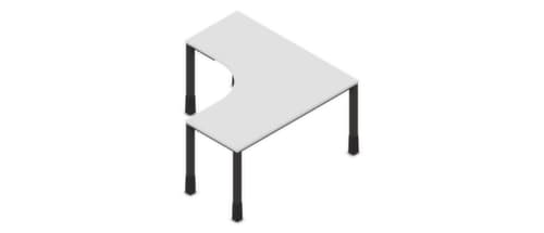 Nowy Styl Höhenverstellbarer Freiform-Schreibtisch E10 mit 4-Fußgestell aus Quadratrohr