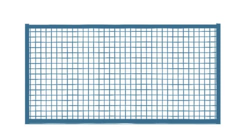 Wand-Aufsatzelement für Trennwandsystem, Breite 280 mm