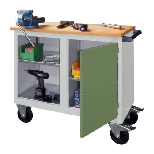 PAVOY Mobile Werkbank, 1 Schrank, 2 Ablageböden