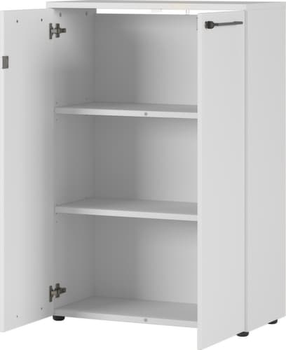 Aktenschrank GW-AGENDA, 3 Ordnerhöhen, lichtgrau/lichtgrau