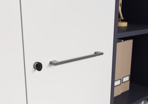 Aktenschrank GW-AGENDA, 5 Ordnerhöhen, lichtgrau/lichtgrau
