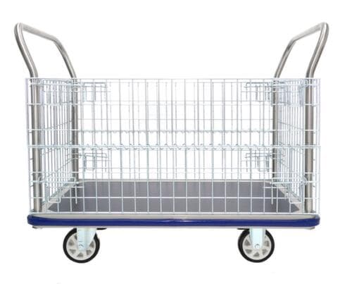 Gitter-Vierwandwagen mit rutschfester Ladefläche