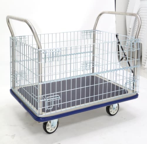 Gitter-Vierwandwagen mit rutschfester Ladefläche