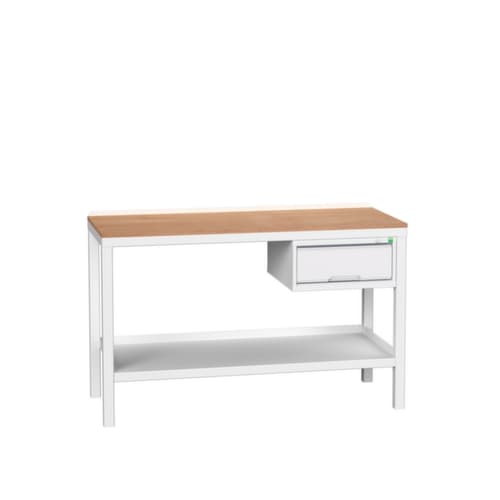bott Werkbank verso, 1 Schublade, 1 Ablageboden, RAL7035 Lichtgrau/RAL7035 Lichtgrau