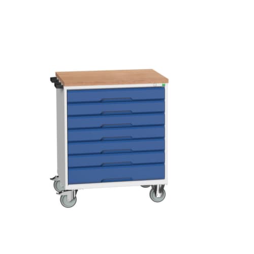 bott Werkzeugwagen verso, 7 Schubladen, RAL7035 Lichtgrau/RAL5010 Enzianblau