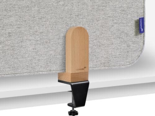 Legamaster Schallabsorbierende Tischtrennwand ELEMENTS, Höhe x Breite 600 x 1600 mm, Wand grau
