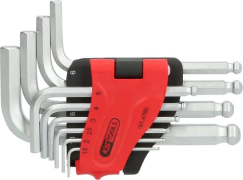 KS Tools Kugelkopf-Innensechskant-Winkelstiftschlüssel-Satz