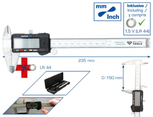 Brilliant Tools Digitaler Messschieber
