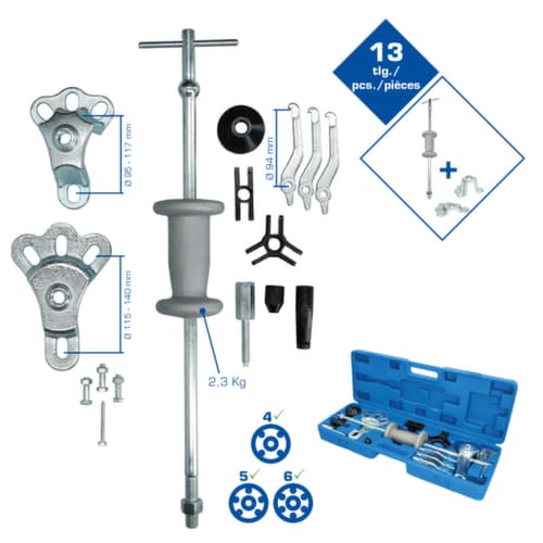 Brilliant Tools Radnaben-Abzieher mit Gleithammer