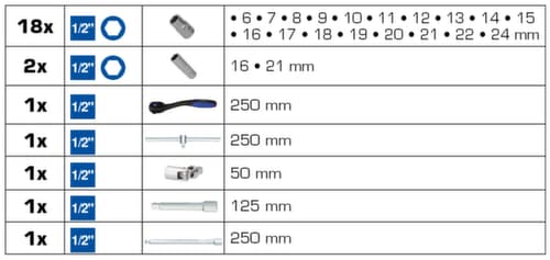 Brilliant Tools 1/2" Steckschlüssel-Satz