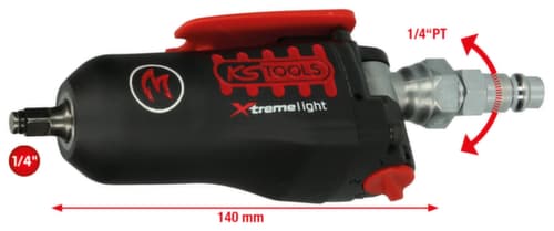 KS Tools 1/4" MONSTER Xtremelight Mini-Druckluft-Schlagschrauber mit Umschaltwippe