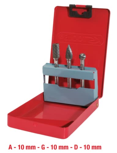 KS Tools HM Frässtift-Satz in Stahlblechkassette