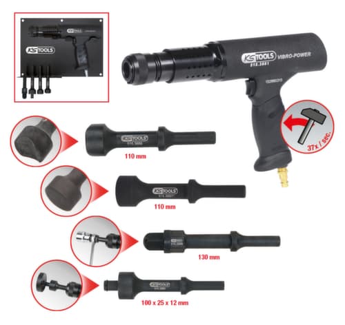 KS Tools Vibro-Impact Druckluft-Meißelhammer-Satz