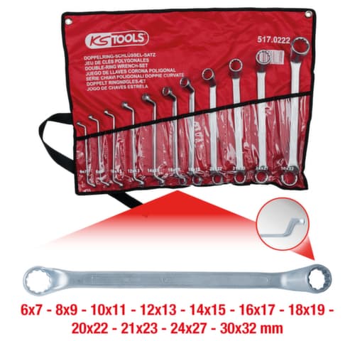 KS Tools Doppel-Ringschlüssel-Satz