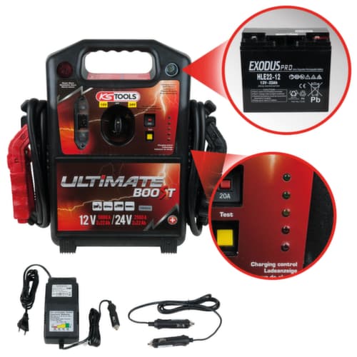 KS Tools 12 V + 24 V Batterie-Booster