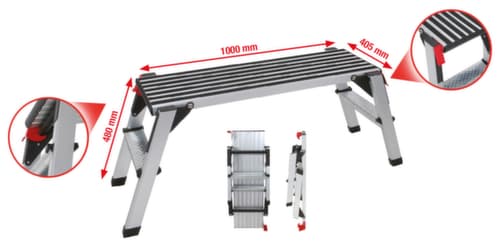 KS Tools Aluminium-Sicherheits-Laufbühne