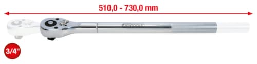 KS Tools 3/4" CHROMEplus Teleskop-Umschaltknarre