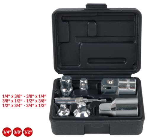 KS Tools 1/4"+3/8"+1/2"+3/4" CHROMEplus Vergrößerungs- und Reduzieradapter-Satz