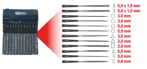 KS Tools Nadelfeilen-Satz mit Kunststoffheft