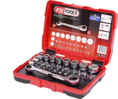 KS Tools 1/4" + 11 mm Durchgangs-Steckschlüssel- und Bit-Satz