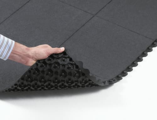 Anti-Ermüdungs-Gummifliese Utrecht, Fliese, Länge x Breite 910 x 910 mm