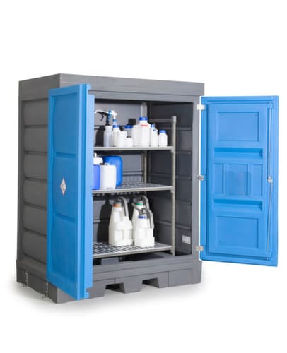 Gefahrstoffschrank Typ D für Kleingebinde, Höhe x Breite x Tiefe 1980 x 1560 x 1080 mm