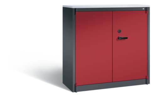C+P Büro-Sicherheitsschrank mit Abdeckplatte aus Holz