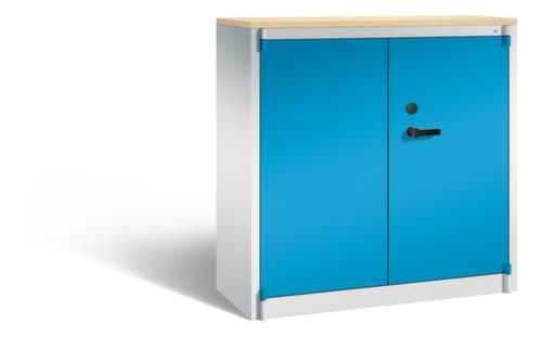 C+P Büro-Sicherheitsschrank mit Abdeckplatte aus Holz