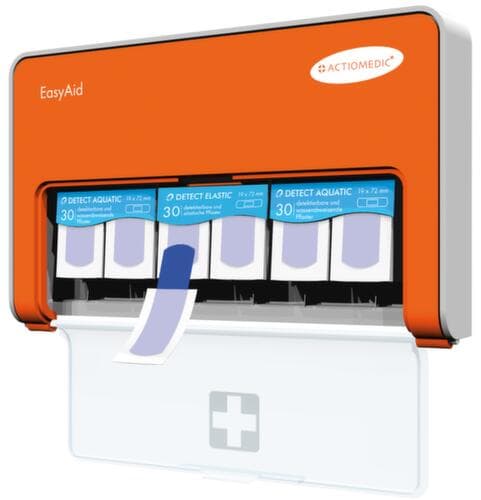 Pflasterspender EasyAid DETECT mit 90 Pflastern, Pflaster detektabel