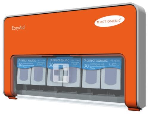 Pflasterspender EasyAid DETECT mit 90 Pflastern, Pflaster detektabel