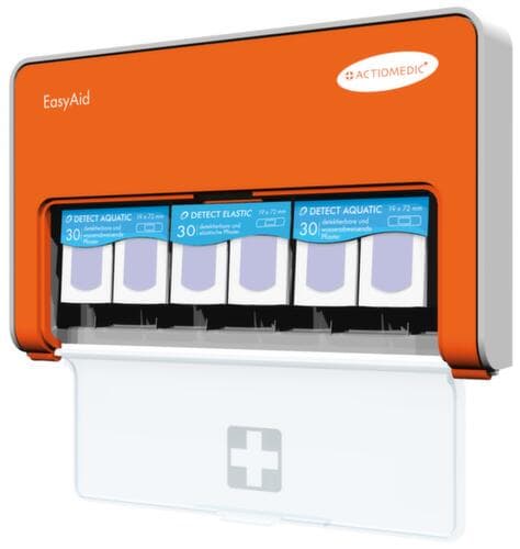 Pflasterspender EasyAid DETECT mit 90 Pflastern, Pflaster detektabel