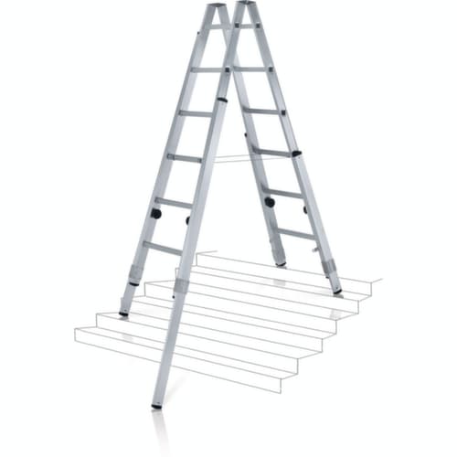 ZARGES Treppenstehleiter, 2 x 6 Sprossen