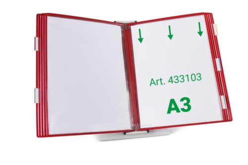 tarifold Tisch-Sichttafelsystem, mit 10 Sichttafeln in DIN A3