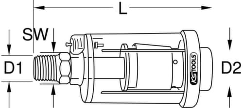KS Tools 1/4" Druckluft-Wasserabscheider