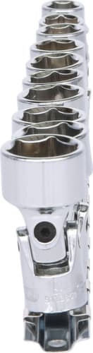 KS Tools 3/8" CHROMEplus Sechskant-Stecknuss-Satz mit Gelenk