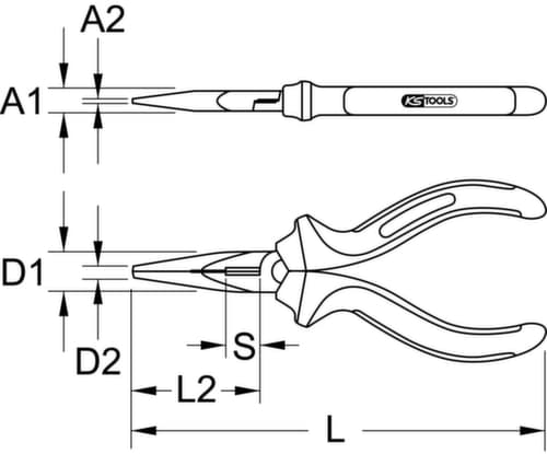 KS Tools BERYLLIUMplus Telefonzange 180 mm